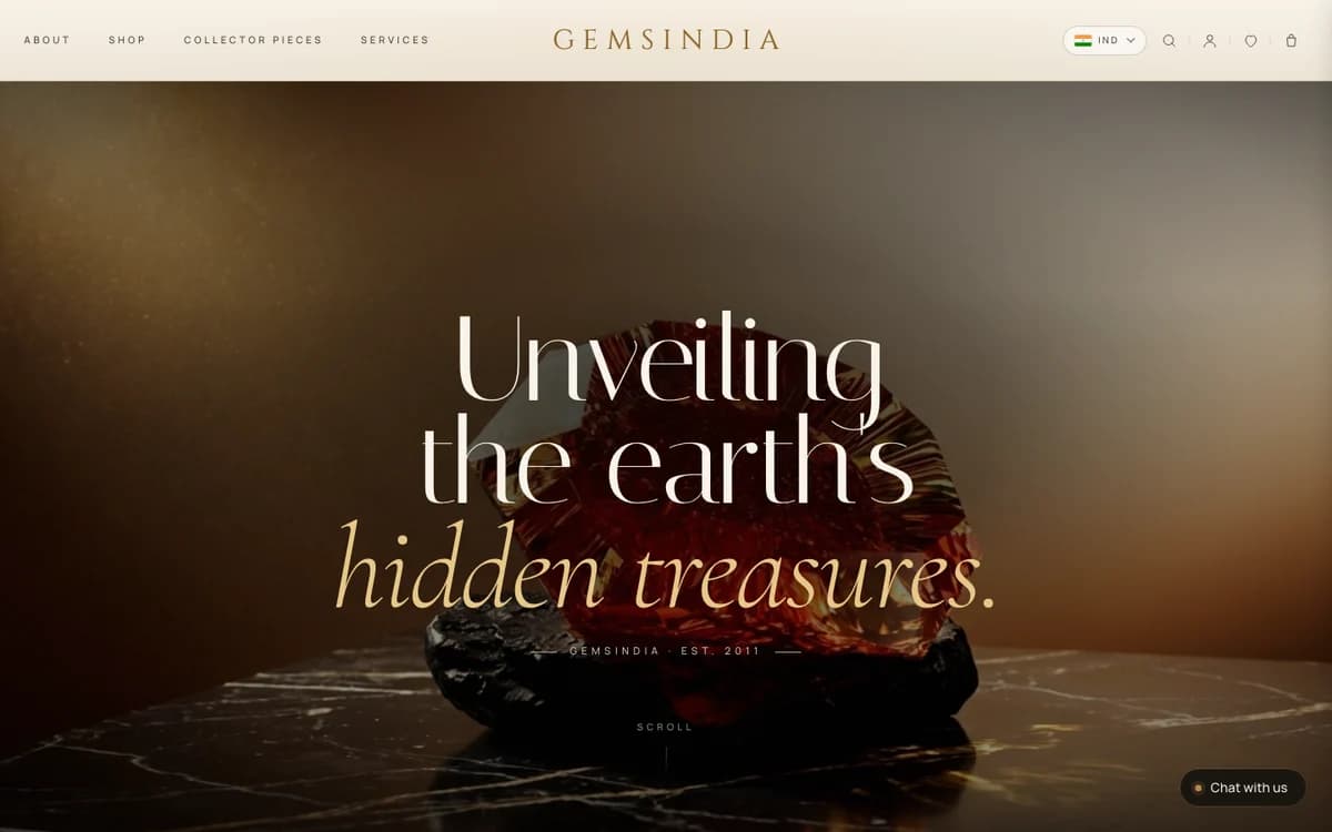 Gems India website preview